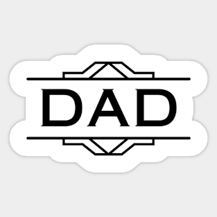 Graphic Type Dad Shirt Sticker